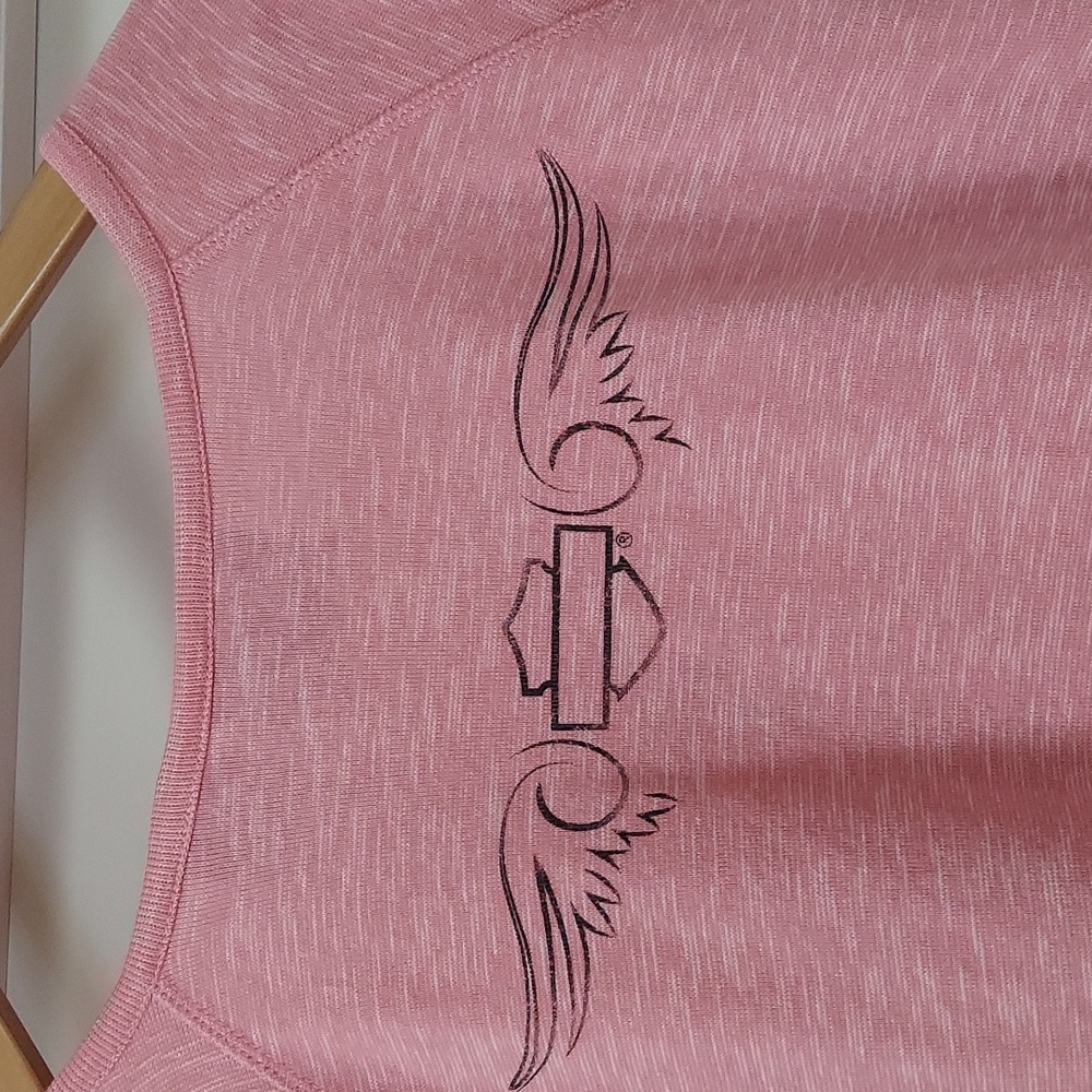 Harley-Davidson Pink Long Sleeve Henley Tee - Picture 4 of 6